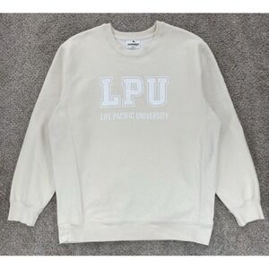 LPU Life Pacific University Sweatshirt‎ XL Cream Independent Heavyweight Fleece